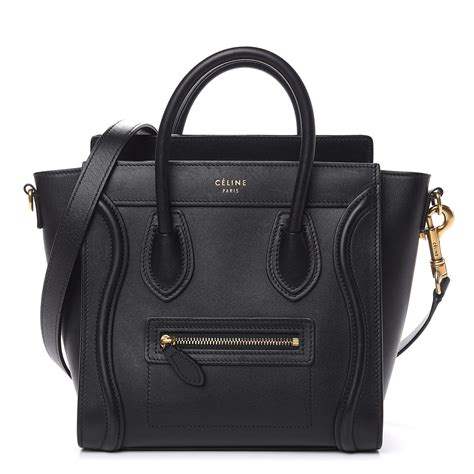 celine nano luggage black bag